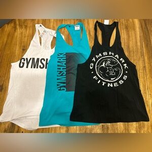Gym Shark Men’s Tank Top Stringer Lot Of 5 Size Small